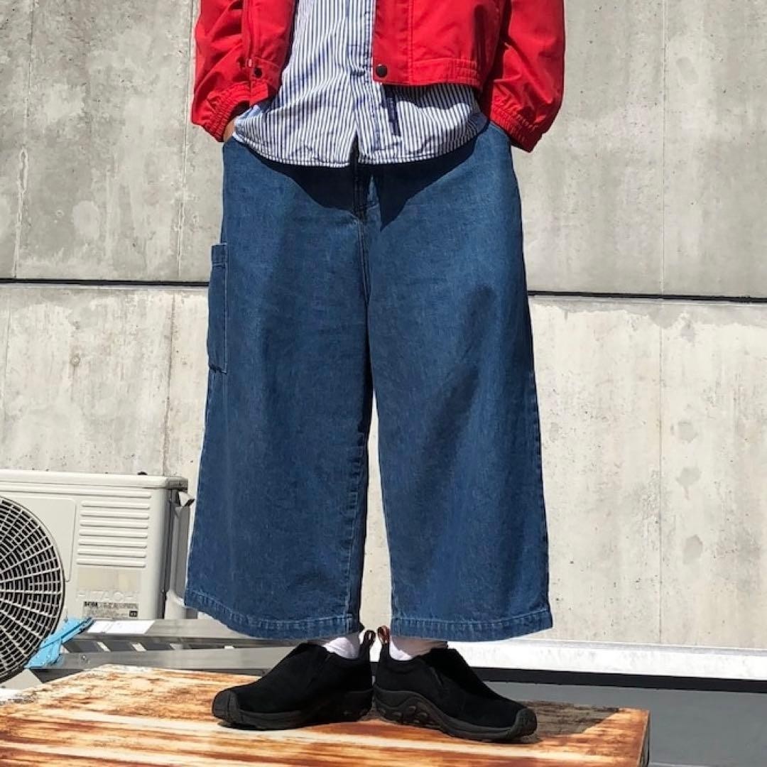 WILLY CHAVARRIA × WISM CAUGA Denim Wide Pants XS Drawcord Waist