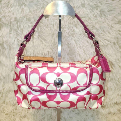 Rare Color COACH Signature Accessory Pouch Pink 13a