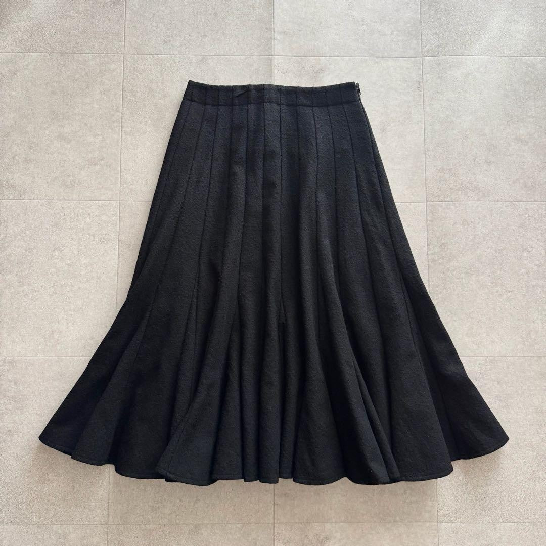 tricot Comme Des Garçons Ad2019 Long Skirt Full-Textured Black Japan Size S