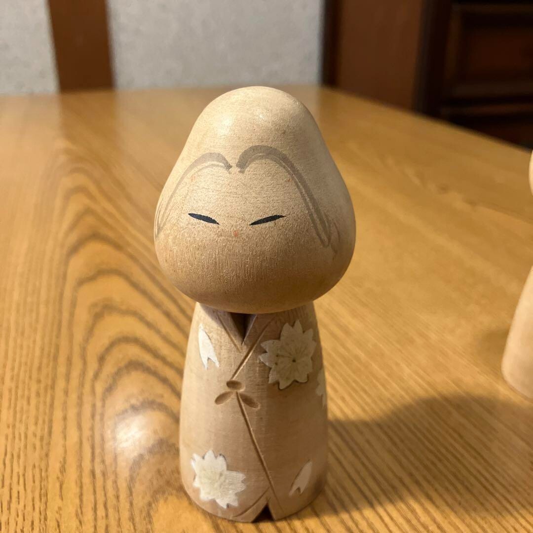 Mini Kokeshi Doll Issetsu 4 Pieces Approx. Height 10.5cm Vintage Rare Old Retro