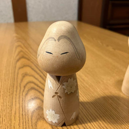 Mini Kokeshi Doll Issetsu 4 Pieces Approx. Height 10.5cm Vintage Rare Old Retro