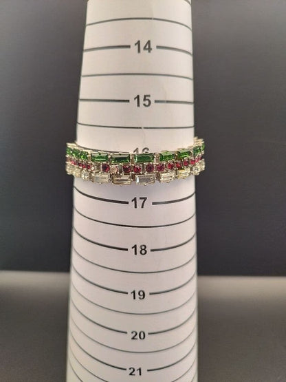 Authentic GUCCI Crystal GG Web Bracelet Silver Tone Vintage Rare Jewelry Italy