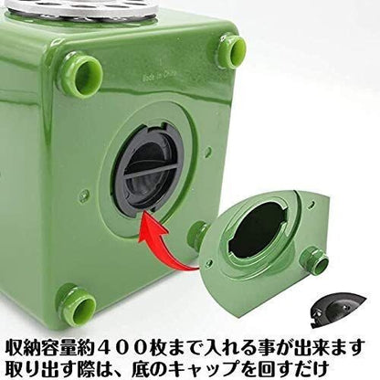 500 yen coin, pay phone, dial type, Showa 80's Retro Money Box (Green)