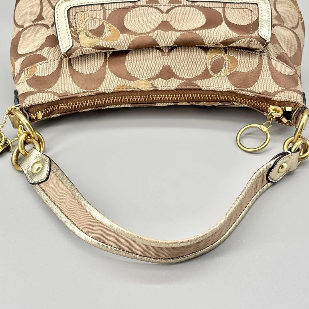 COACH Handbag Signature Turn Lock Brown Y2K Vintage Auth From Japan