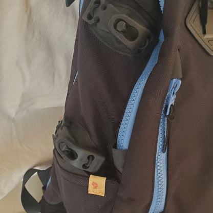 Visvim 20L Backpack Rucksack Black Nylon Suede Blue Zip Bag Rare Japan Used