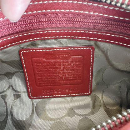 Coach SoHo One Shoulder Leather Bag Bordeaux Red Vintage Bucket Bag Auth