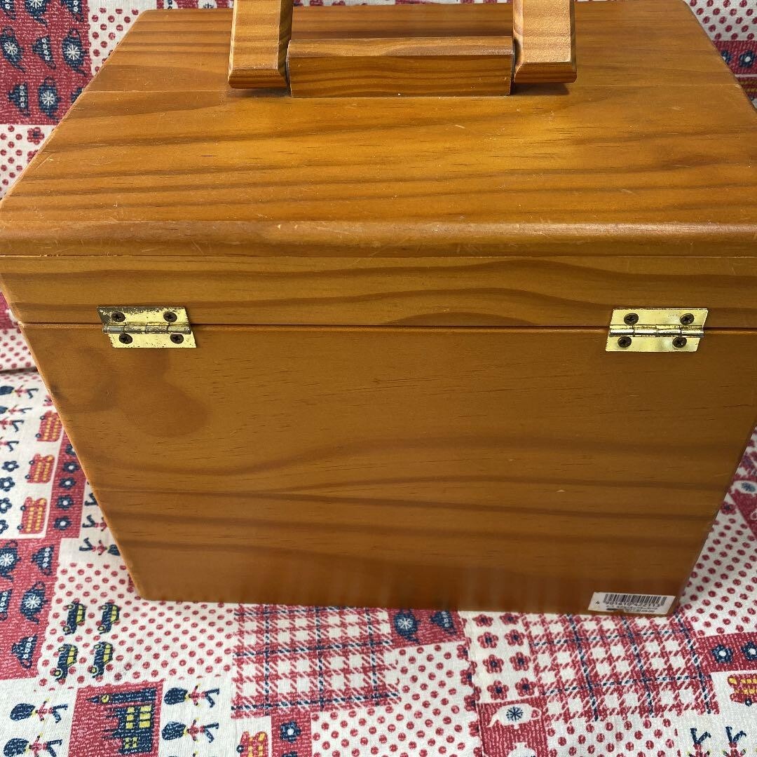 Sanrio 1998 Hello Kitty First Aid Kit Brown Wooden Box Vintage Used