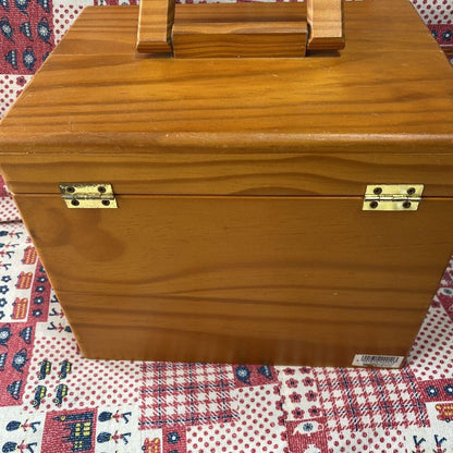 Sanrio 1998 Hello Kitty First Aid Kit Brown Wooden Box Vintage Used