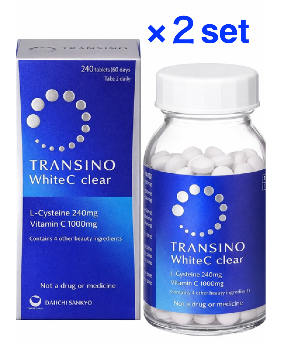 Transino White C clear L-Cysteine Vitamin C 240 tablets for 60days set of 2