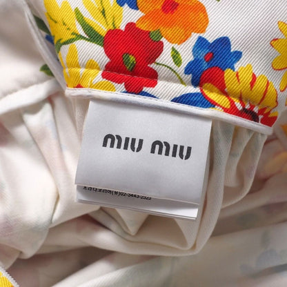 Mint MIUMIU Long skirt Size 38S Flower Gathered Made in Italy Branded clothi...