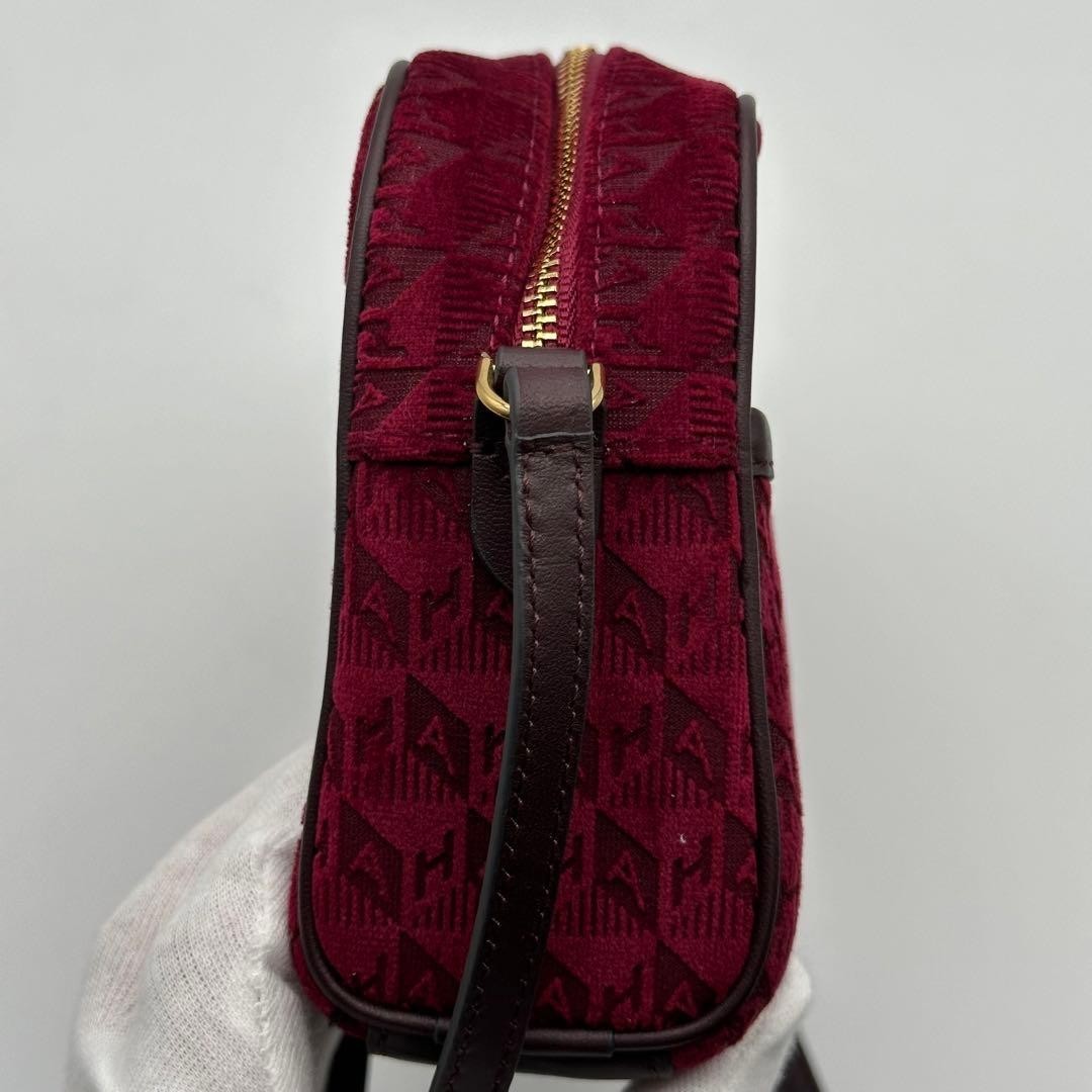 Authentic ANYA HINDMARCH small red canvas eyes rare crossbody shoulder bag