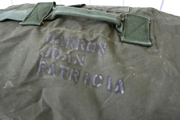 US Military Real 1975s EASTERN CANVAS PRODUCTS Stencil 70's Vintage Duffel Bag