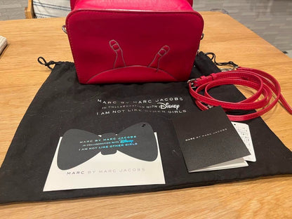 Marc Jacobs Disney Collaboration Bag Red Genuine Leather Limited Edition
