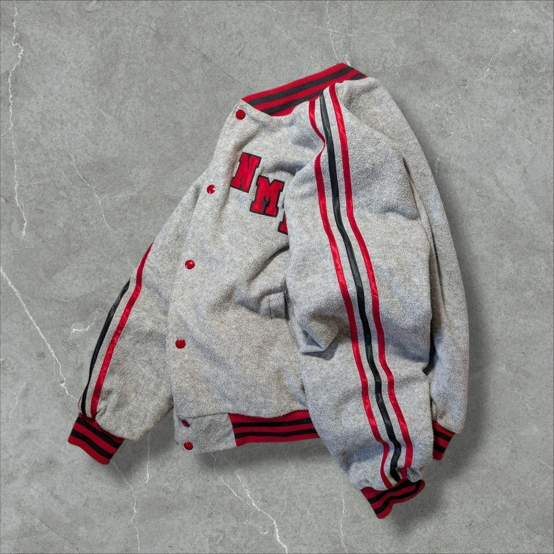 L Size Stadium Jacket Rare 90S Vintage Us Military School Nmmi Name Embroidery