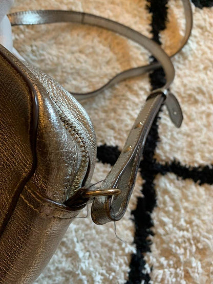 Anya Hindmarch Silver Smiley Face Shoulder Bag
