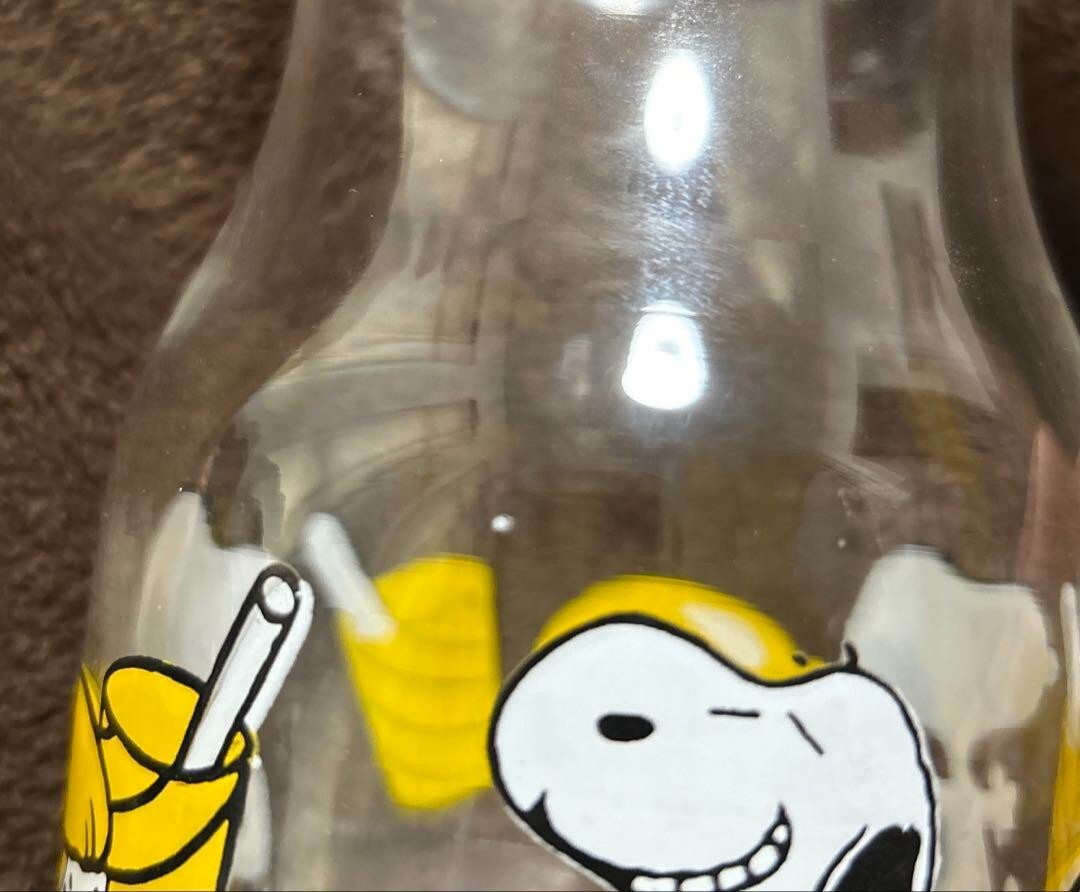 Vintage Snoopy Glass Pitcher