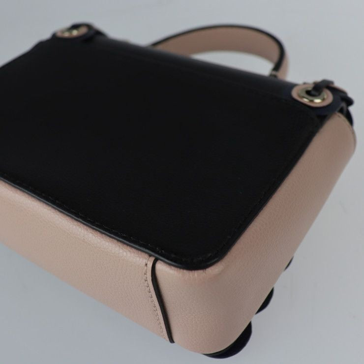 Kate Spade Maisie Patterson Drive Grommet Handbag WKRU5899 Black Pink Beige 2WAY