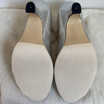 Vivienne Westwood T-Bar Animal Toe Shoes Silver Leather Iconic Used JAPAN