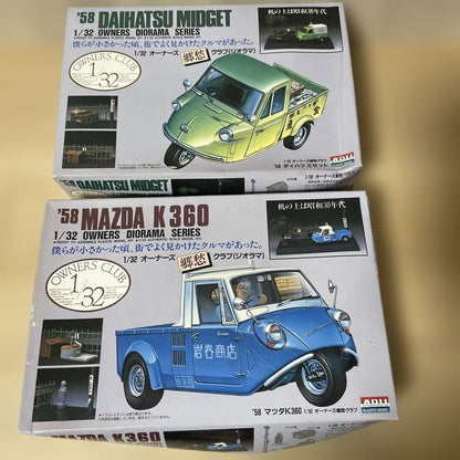 Showa Retro Tricycle 2-Piece Set! Rare Models: Midget & K360. Ln237