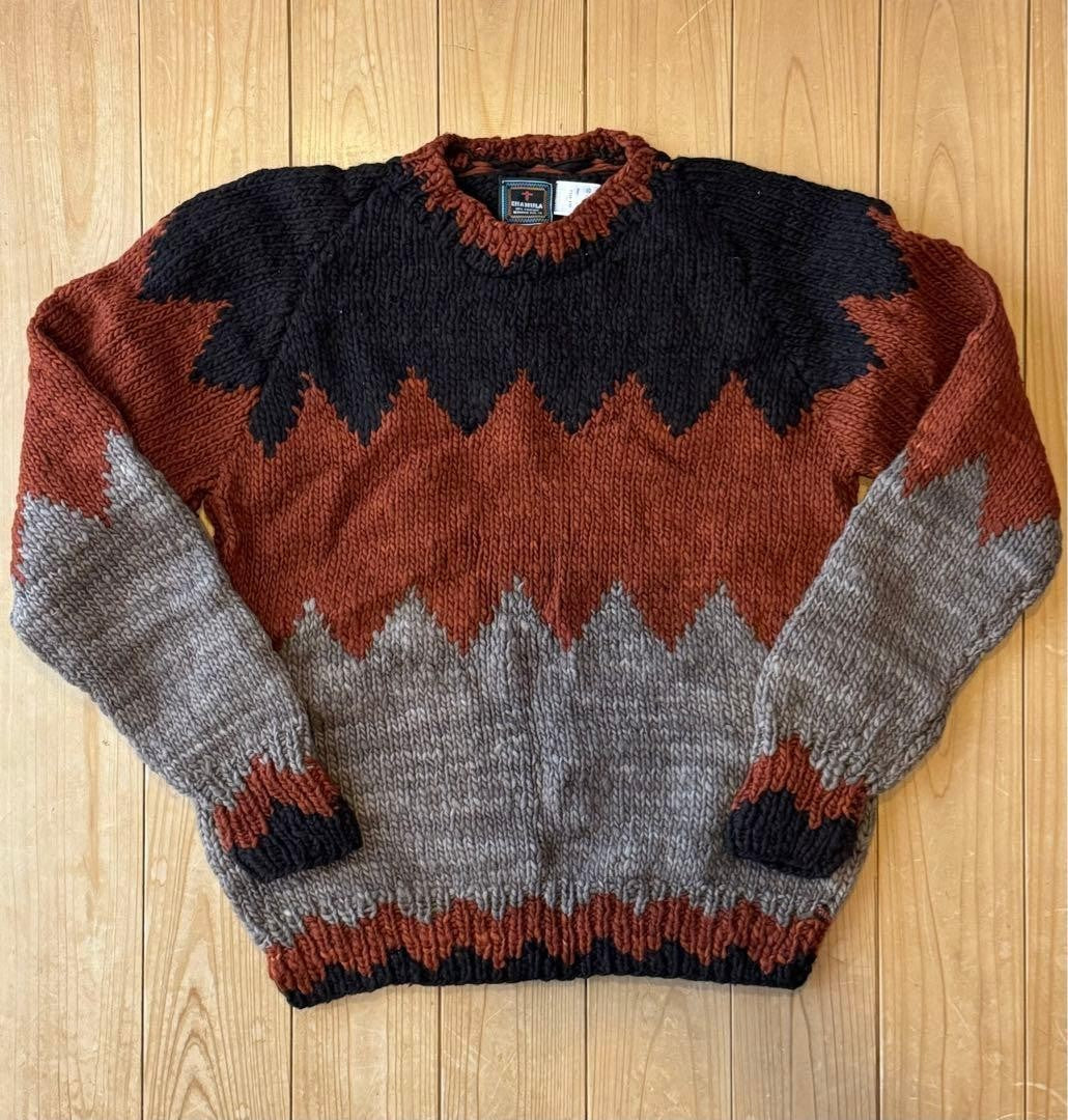 Chamula Handmade Knit Wool Crewneck Sweater Unisex