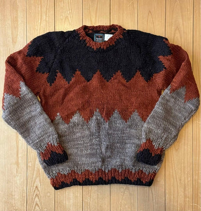 Chamula Handmade Knit Wool Crewneck Sweater Unisex
