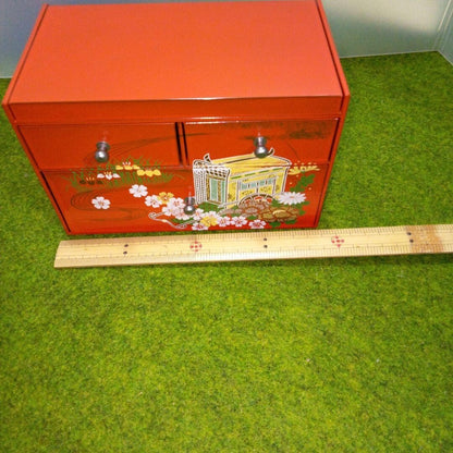 Showa retro make-up box with mirror