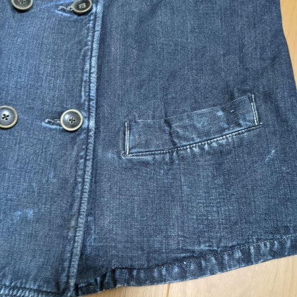 KAPITAL Denim double button Vest Cotton100% Used Excellent+ Vintage Japan