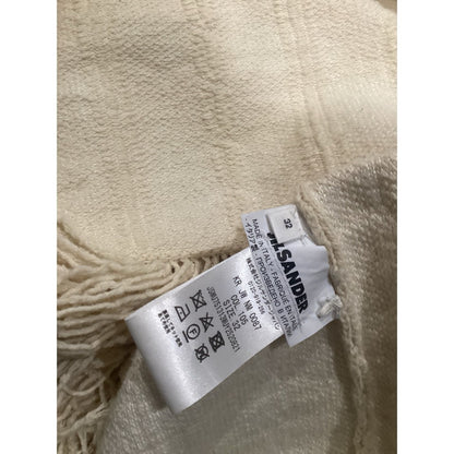 S Jil Sander Cotton Linen Fringe Vest