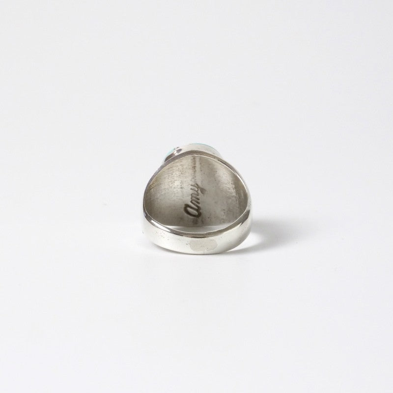 Amy Wesley Zuni Ring: Sleeping Beauty Turquoise Inlay. US size 7.5.