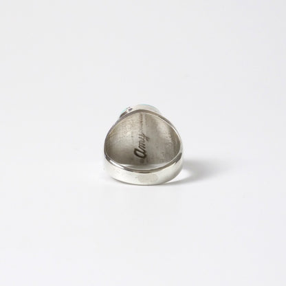 Amy Wesley Zuni Ring: Sleeping Beauty Turquoise Inlay. US size 7.5.
