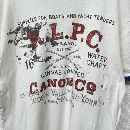 POLO RALPH LAUREN Ringer T-shirt Size: XL Ivory Men