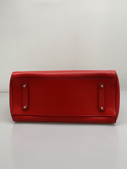 Anya Hindmarch Leather Tote Bag – Shoulder Strap – Dark Red / Bordeaux – Excelle