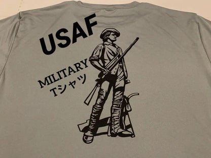 USAF Military T-Shirt USA Vintage American Casual