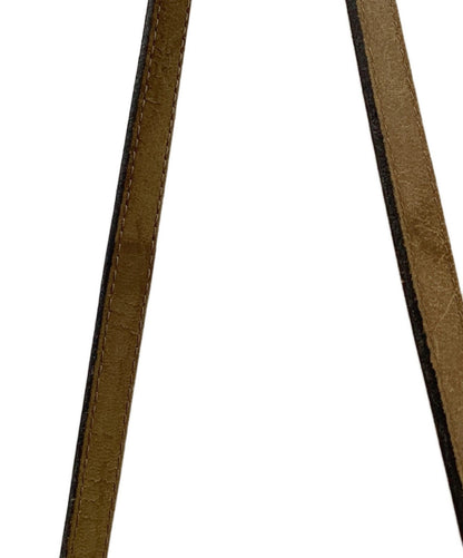 Dior Honeycomb Shoulder Crossbody Bag Beige Canvas Leather Vintage Auth 115534