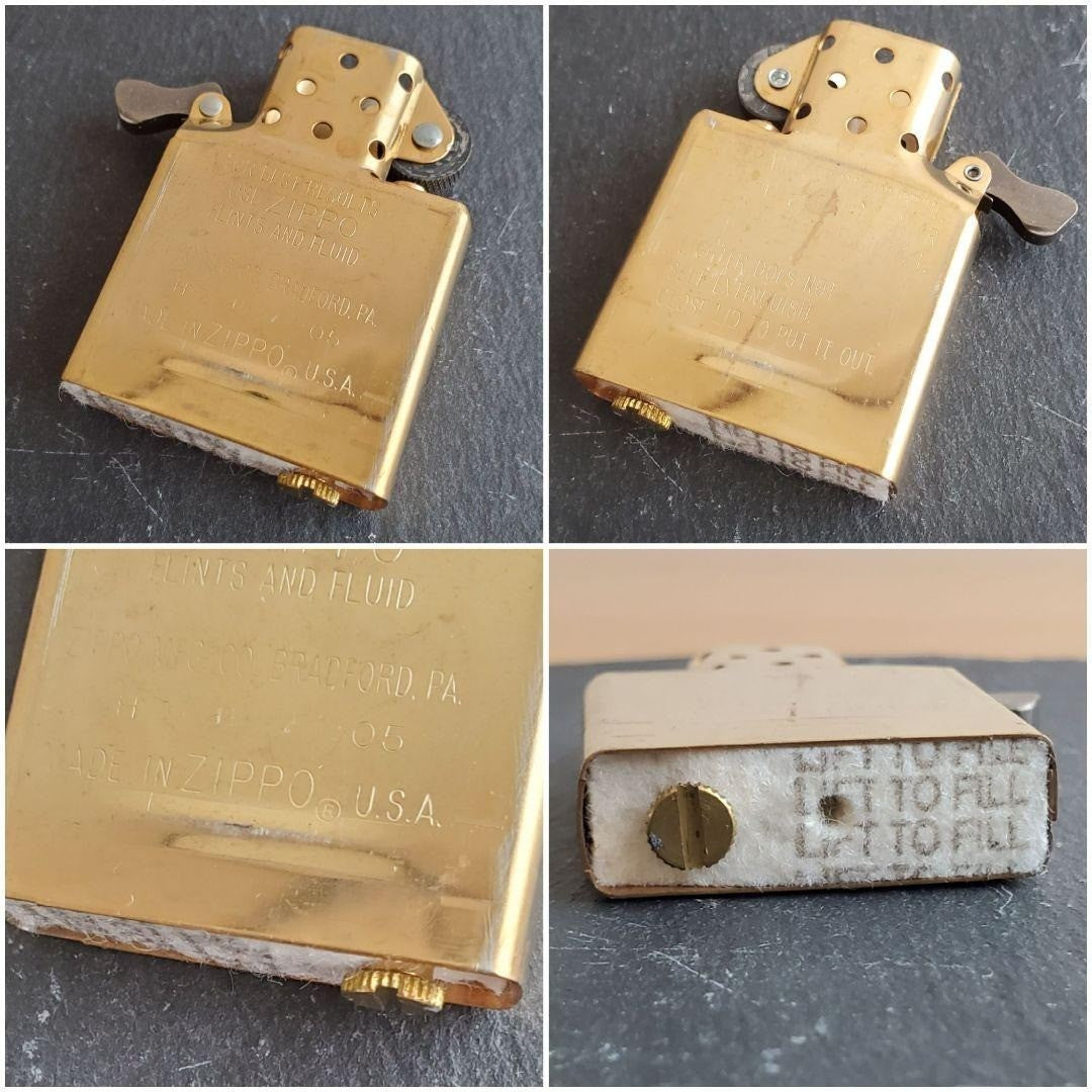 CAT Caterpillar Authentic Machines Brass Gold Zippo Oil Lighter 2005 MIB Rare