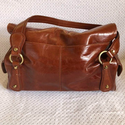 Authentic BALENCIAGA Handbag Leather Brown Women's Used Vintage from Japan JP