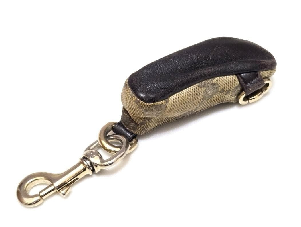 GUCCI GG Leather Strap Shoes Key Holder Rare Bag charm Fashion Accessories F169