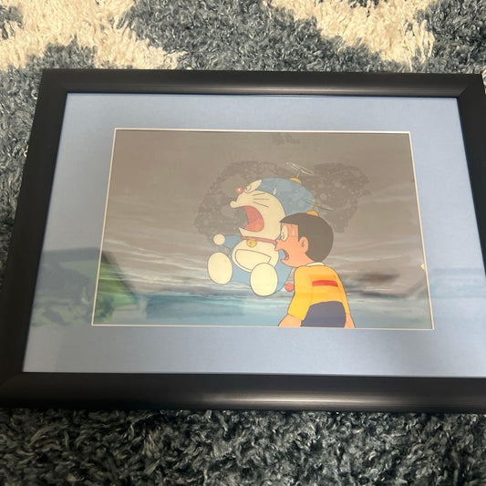 Doraemon animation cel with frame