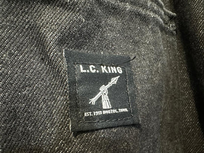 LC King Pointer Black Denim Chore Coat Charcoal Used JAPAN