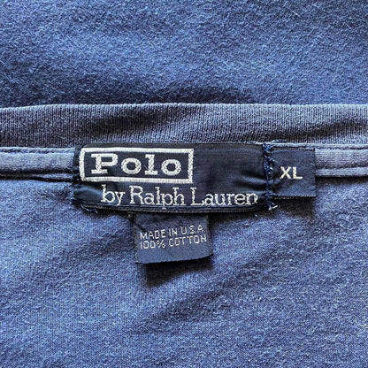 Rare 90 s Made in USA Ralph Lauren Pocket T Shirt Navy XL RRL
