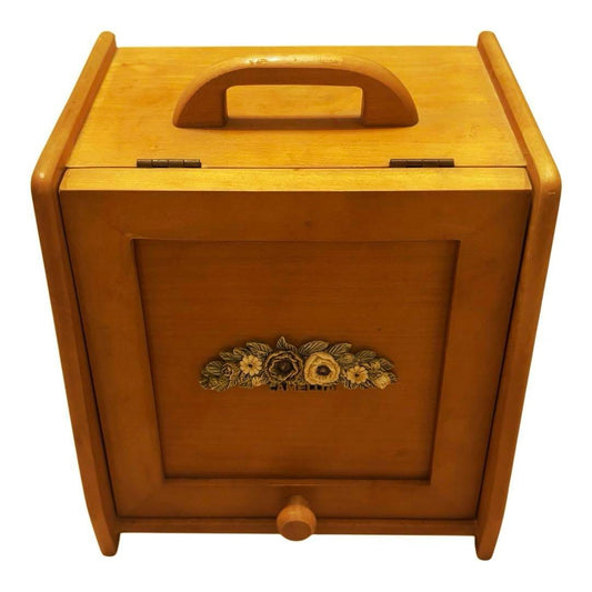 Showa Retro Wooden Tabletop Dresser Vanity Cosmetics Box