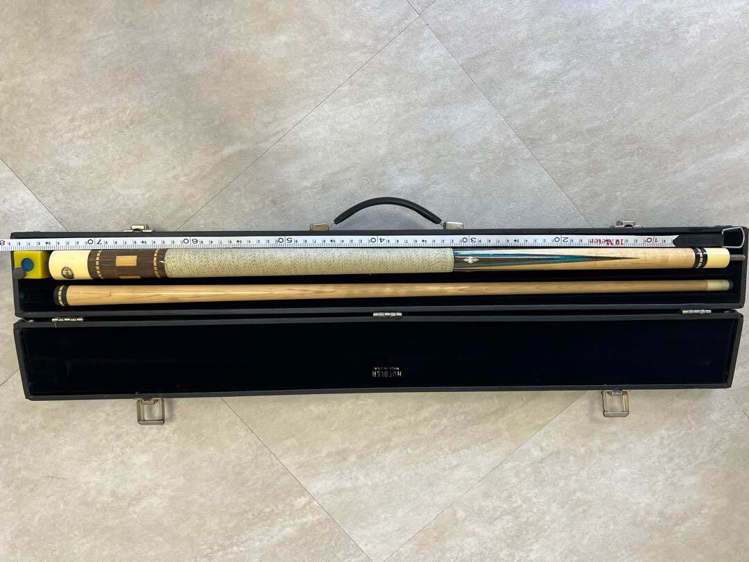 Billiard Cue Stick With Paul Huebler Vintage Case