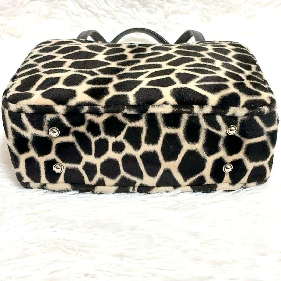 Kate Spade Handbag Leopard Giraffe Print Casual Women's Pre-Owned From Japan