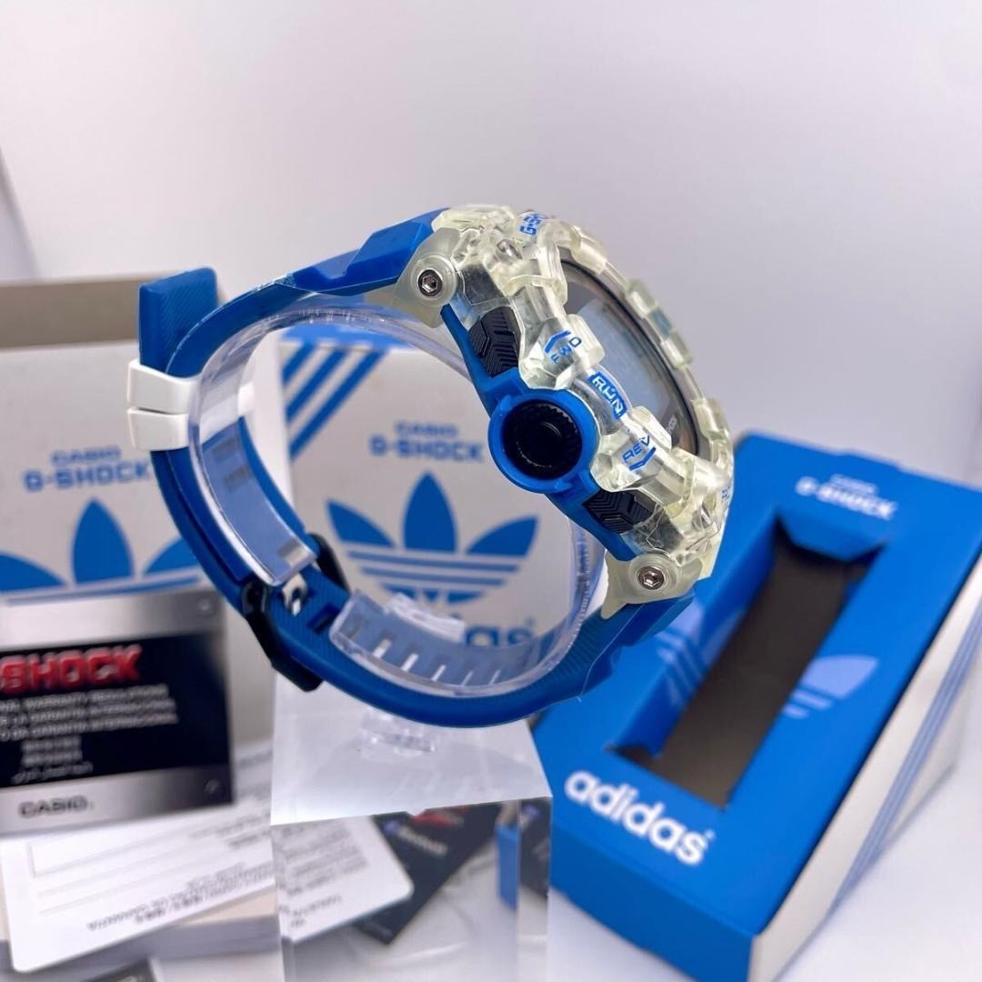 adidas x G-SHOCK GBD-100 Digital Watch Blue Bluetooth Rare Unused