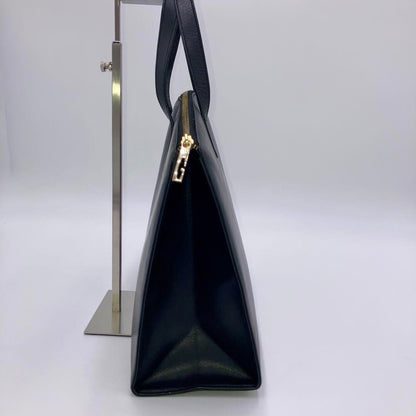 VINTAGE OLD Gucci Black Leather Handbag Business Bag