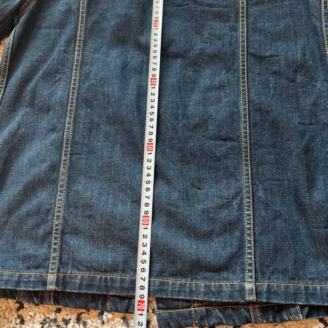 Nudie Jeans Co Indigo Denim Jacket with Check Lining Size M