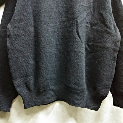 ICEBERG JEANS Vintage Men's Black Logo Wool Sweater Knit Rare Used