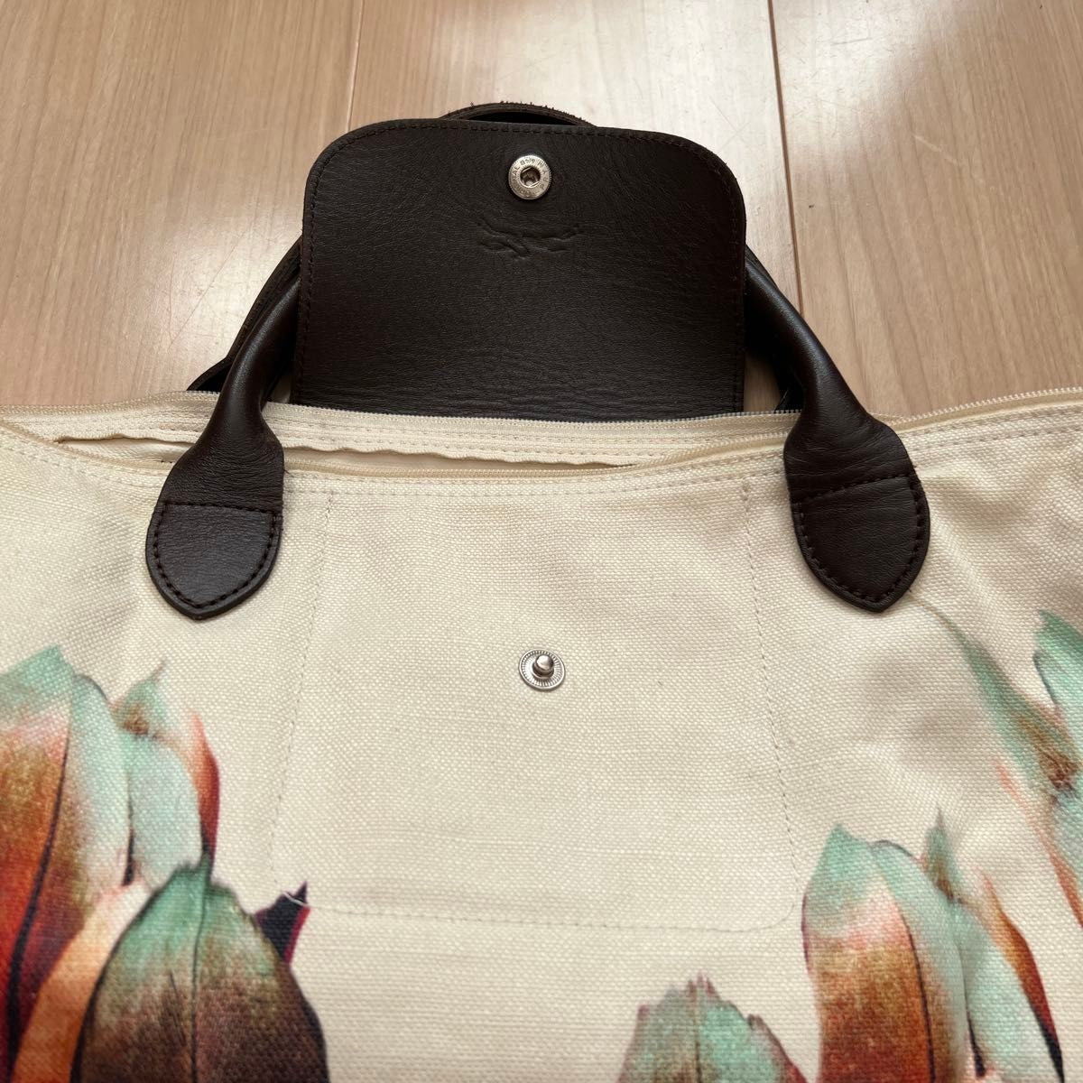 Longchamp Le Pliage Feather Print Tote Handbag Authentic RARE!