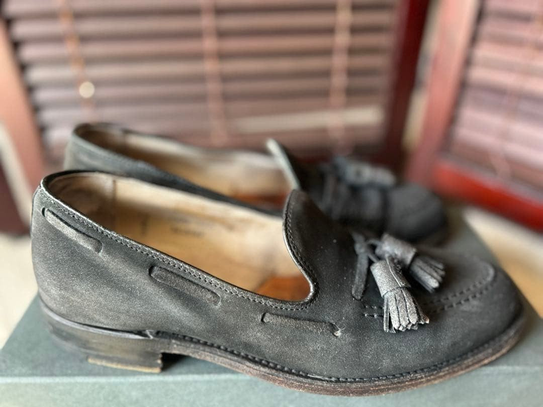 Alden Shoes 36204F Tassel Loafers Navy Suede Leather Men Size US 7.5 B/D