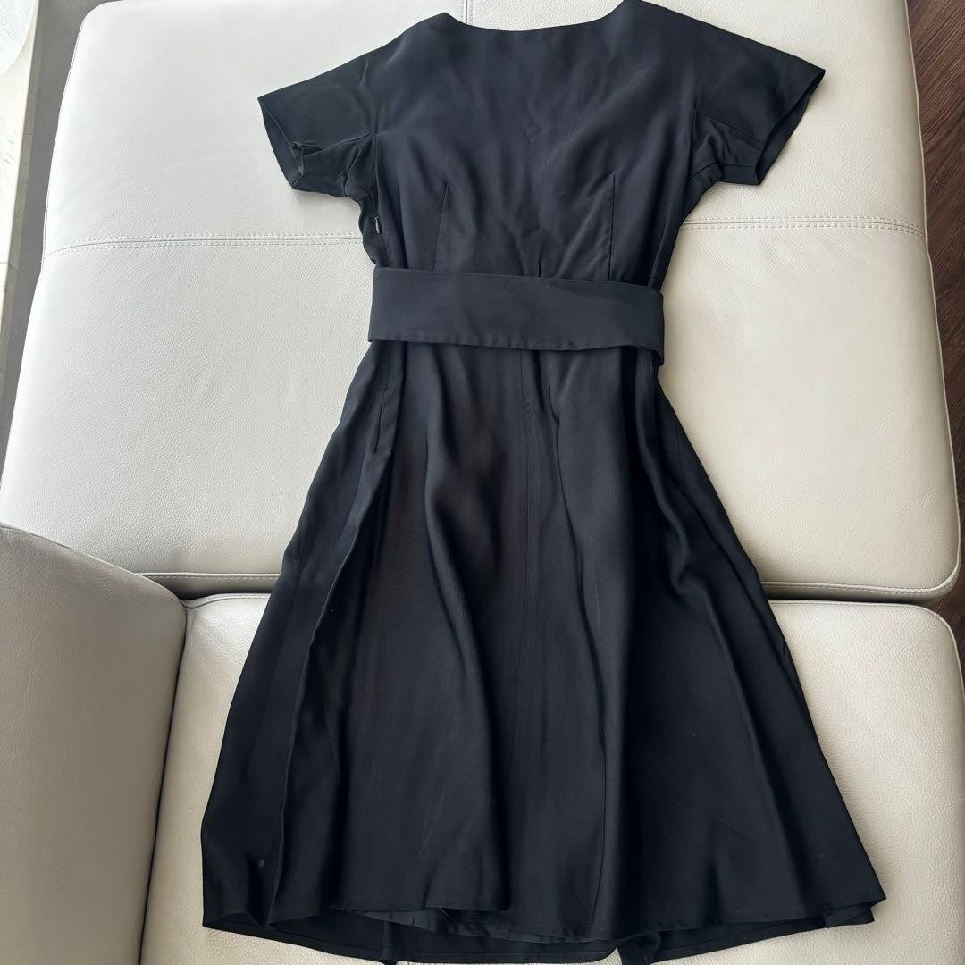 McQ Alexander McQueen Dress Waist Ribbon Black Size XS